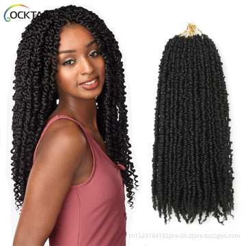 8 inch 12 inch 22 inch 24 inch 3 tone passion twist hair, private label ombre curly kinky crochet braiding hair pre passion